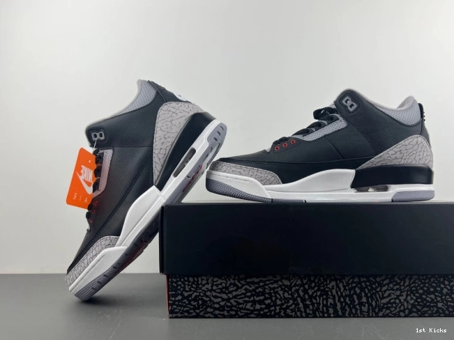 Air 3 Black Cement DN3707-010 Jordan 0706
